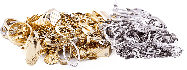 Pile of gold and silver